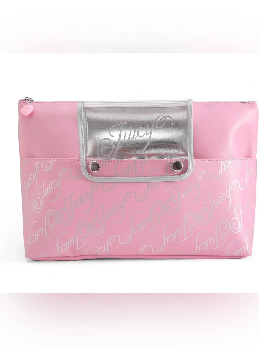 🍒 Juicy Couture Travel Essentials & Makeup Bag Removable Brush Holder Retro